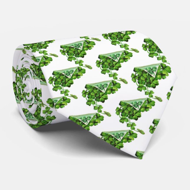 ST PATRICK'S DAY PARTY /SHAMROCKS AND HORSESHOE TI TIE (Rolled)