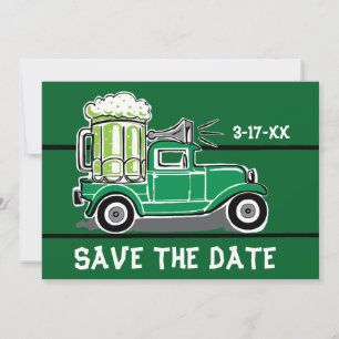 St Patrick's Day Party Vintage Truck Save the Date