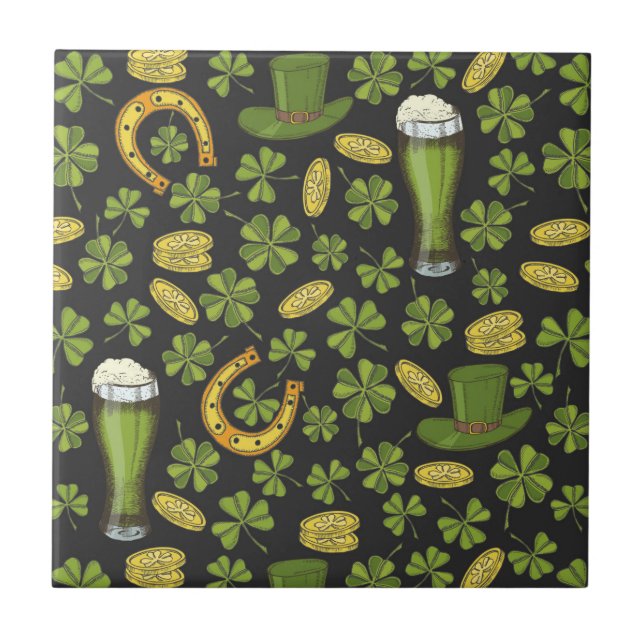 St. Patrick's Day Pattern Tile (Front)