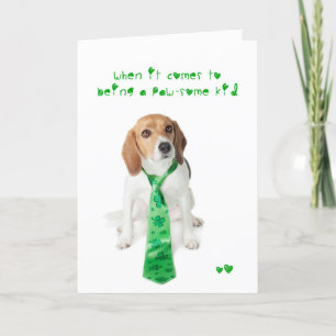 St Patricks Day Pawsome Kid Beagle Card