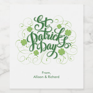 St. Patrick's Day Personalised Wine Labels
