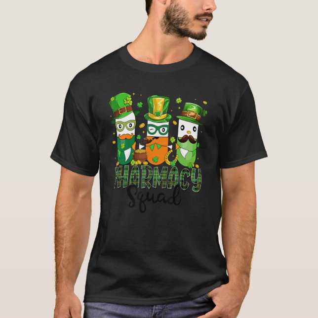 St Patrick's Day Pharmacy Squad Matching Pharmacis T-Shirt (Front)