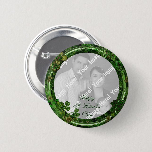 St. Patrick's Day Photo Button (Front & Back)