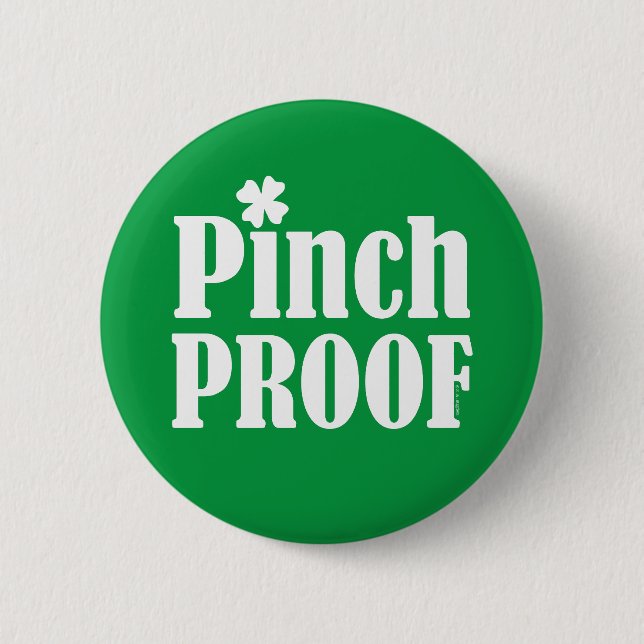 St Patrick's Day Pinch Proof 6 Cm Round Badge (Front)