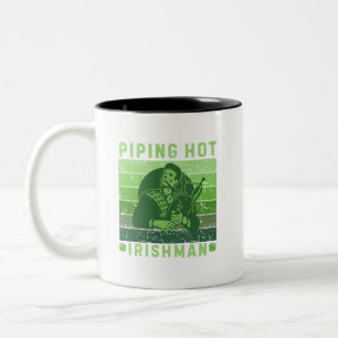 St. Patrick's Day Piping Hot Irishman Two-Tone Coffee Mug