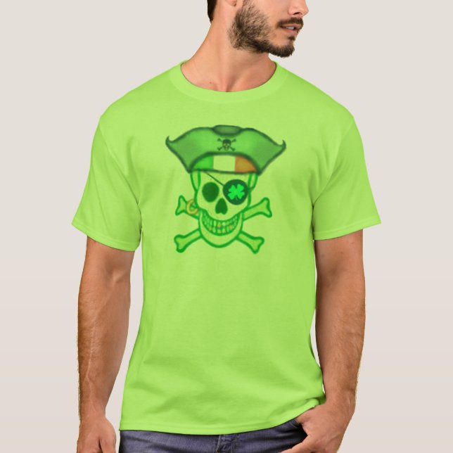 St. Patrick's Day Pirate Men's T-Shirt (Front)