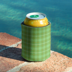 St. Patrick's Day Plaid Can Cooler