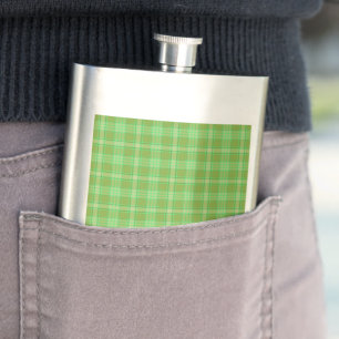St. Patrick's Day Plaid Hip Flask