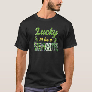 St Patricks Day Plaid Irish To Be A Firefighter Sh T-Shirt