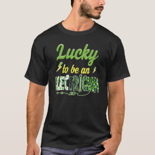 St Patricks Day Plaid Irish To Be An Electrician S T-Shirt