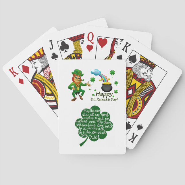 St. Patrick's  Day Playing Card Deck (Back)