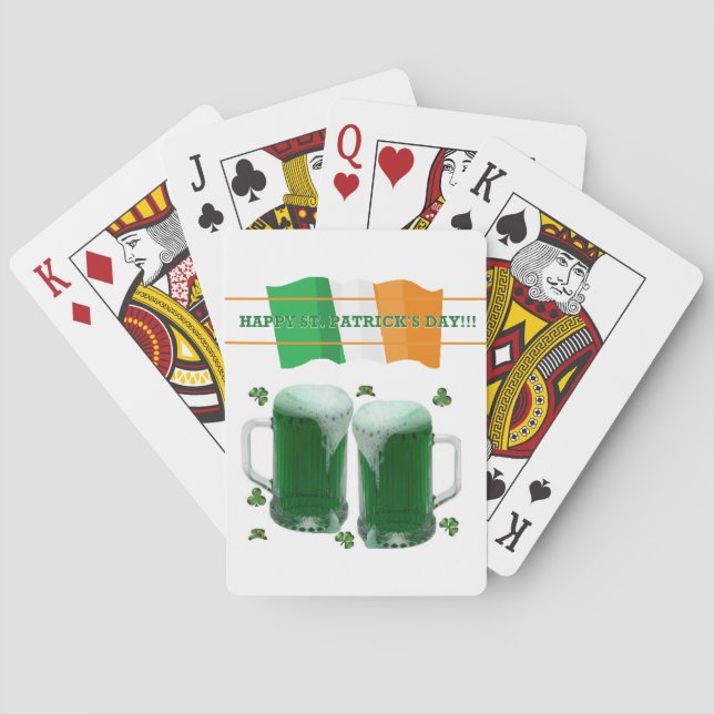 St. Patrick's  Day Playing Card Deck Beer (Back)
