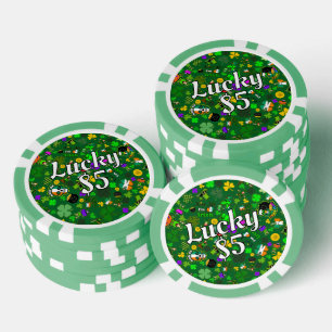 St. Patrick's Day Poker Game Good Lucky Charms  Poker Chips