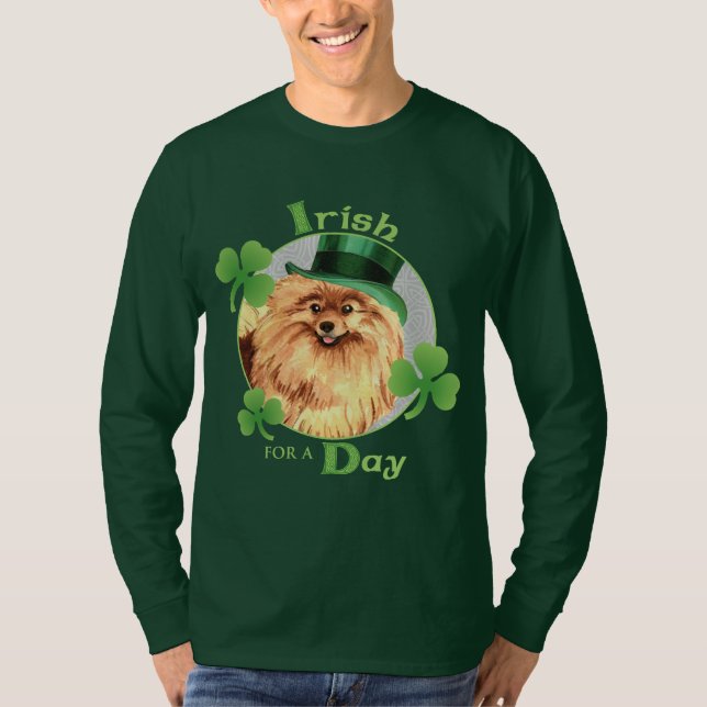 St. Patrick's Day Pomeranian T-Shirt (Front)