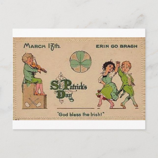 St. Patrick's Day Postcard (Front)