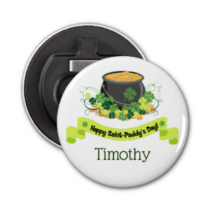 St. Patrick's Day Pot of Gold Bottle Opener