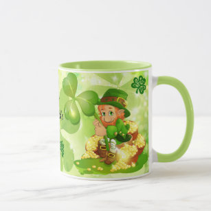 St. Patrick's Day Pot of Gold Leprechaun Coffee Mug