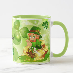 St. Patrick's Day Pot of Gold Leprechaun Coffee Mug