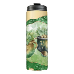 St. Patrick's Day Pots Of Gold Irish Clovers Thermal Tumbler