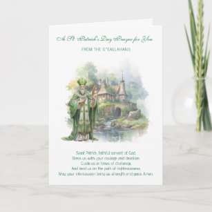 St. Patrick's Day prayer and blessing Card