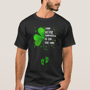 St Patricks Day Pregnancy Reveal Our Little Shamro T-Shirt