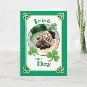 St. Patrick's Day Pug Card