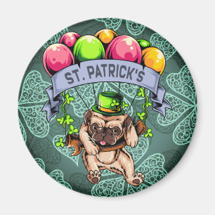 St. Patrick's Day Pug Magnet