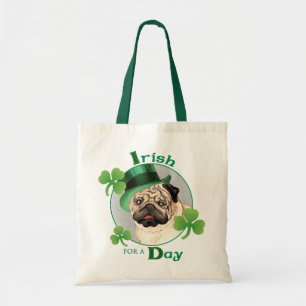 St. Patrick's Day Pug Tote Bag