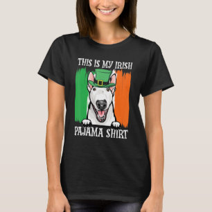 St Patrick's Day Pyjamas Bull Terrier Shamrock Iri T-Shirt