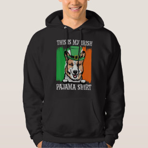 St Patrick's Day Pyjamas Corgi Shamrock Irish Hoodie