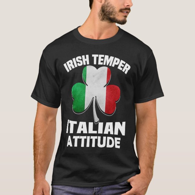 St Patrick's Day pyjamas Irish Temper Italian Atti T-Shirt (Front)