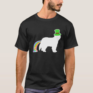 St Patrick's Day Rainbow Dog  Bearded Collie T-Shirt