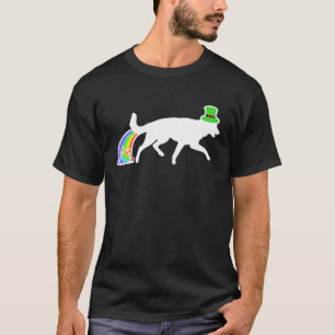 St Patrick's Day Rainbow Dog German Shepherd T-Shirt