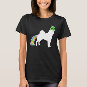 St Patrick's Day Rainbow Dog  Shiba Inu T-Shirt