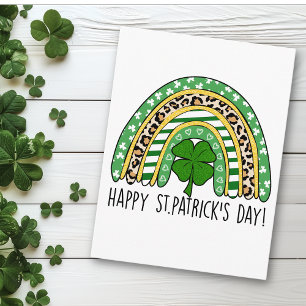St. Patrick's Day Rainbow Green  Postcard