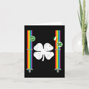 St. Patrick's Day Rainbow Suspenders Clover Boys G Card