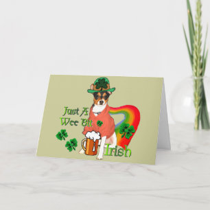 St. Patrick's Day Rat Terrier Card
