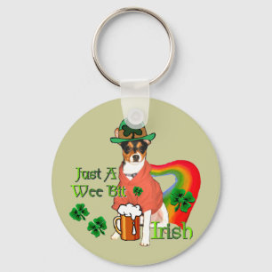 St. Patrick's Day Rat Terrier Key Ring