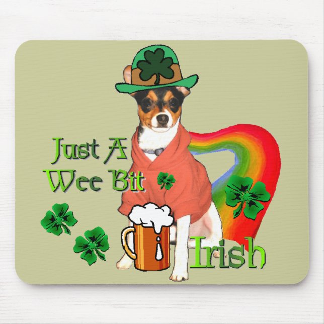 St. Patrick's Day Rat Terrier Mouse Mat (Front)