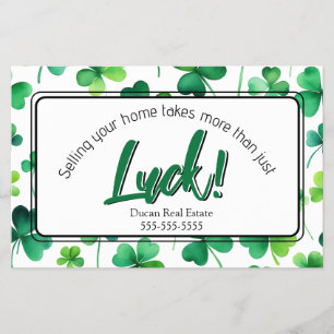 St. Patrick's Day Real Estate Postcard Flyer