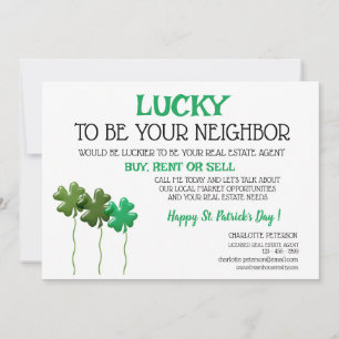 St Patrick's Day Real Estate Promotional  Holiday Card