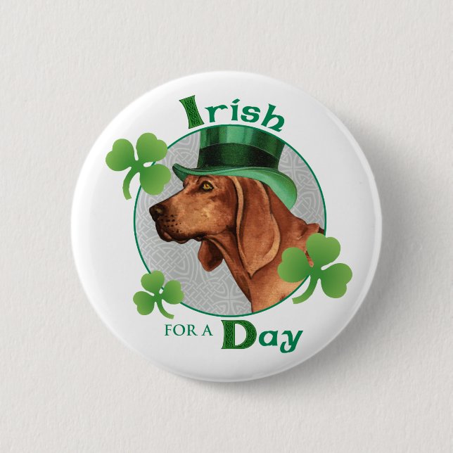 St. Patrick's Day Redbone 6 Cm Round Badge (Front)