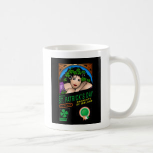 St. Patrick's Day Retro Design with Irish Girl Coffee Mug