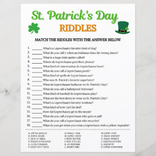 St. Patrick's Day Riddles Game