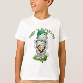 St Patrick's Day Robo-x9 With Pot of Gold T-Shirt