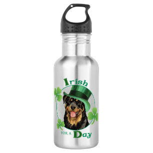 St. Patrick's Day Rottweiler 532 Ml Water Bottle