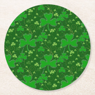 St Patrick's Day Round Paper Coaster