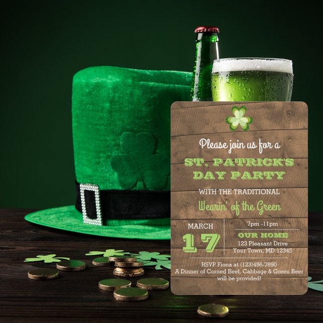 St. Patrick's Day Rustic Party Invitation (Creator Uploaded)