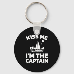 St Patricks Day Sailor Sailing - Kiss Me Im The Ca Key Ring