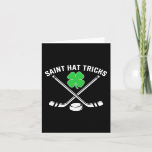 St Patricks Day Saint Hat Tricks Shamrock Hockey K Card